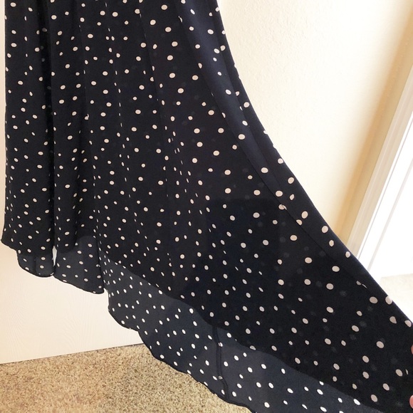 SOLD [Lane Bryant] Navy Blue Polka Dot Swing Dress - Picture 5 of 11